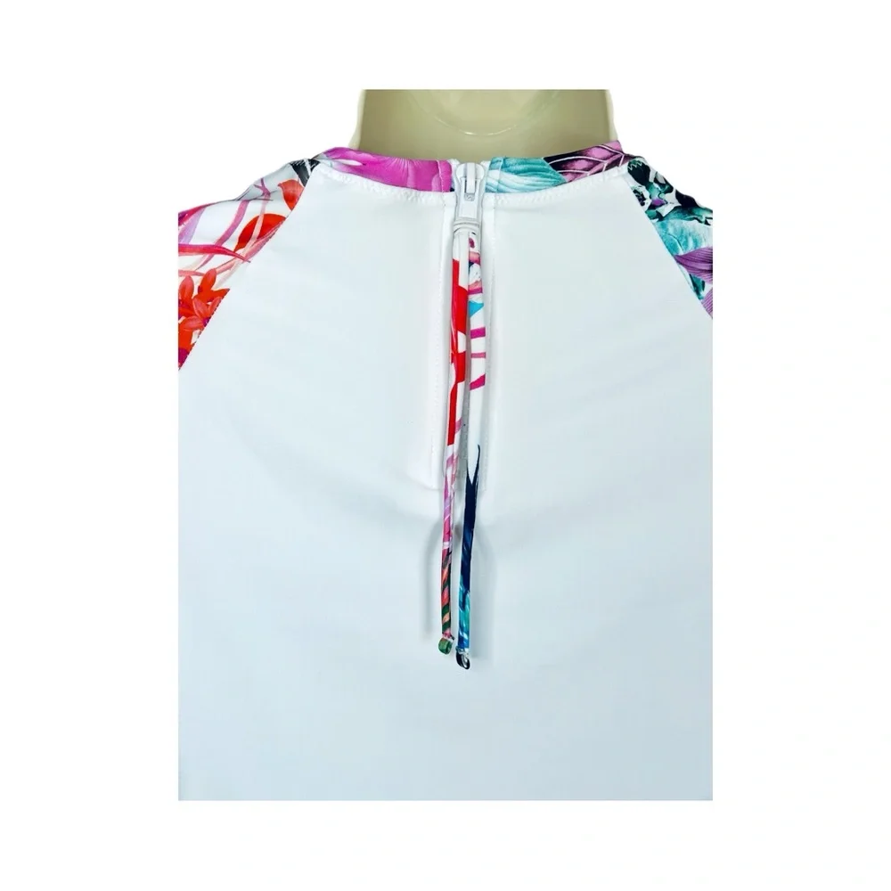 Raisins Rash Guard, Zip-Back, Long Sleeved UVP Vieques Swim Shirt. XS - Picture 6 of 13